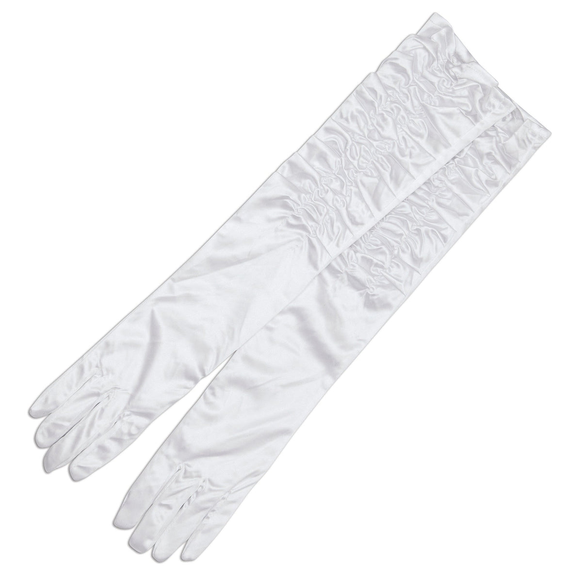 Womens Gloves White Satin Theatrical Costume Accessories Female Halloween 1
