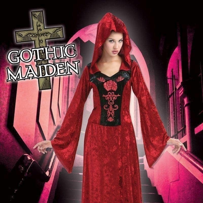 Womens Gothic Maiden Adult Costume Female Uk Size 10 14 Halloween 2