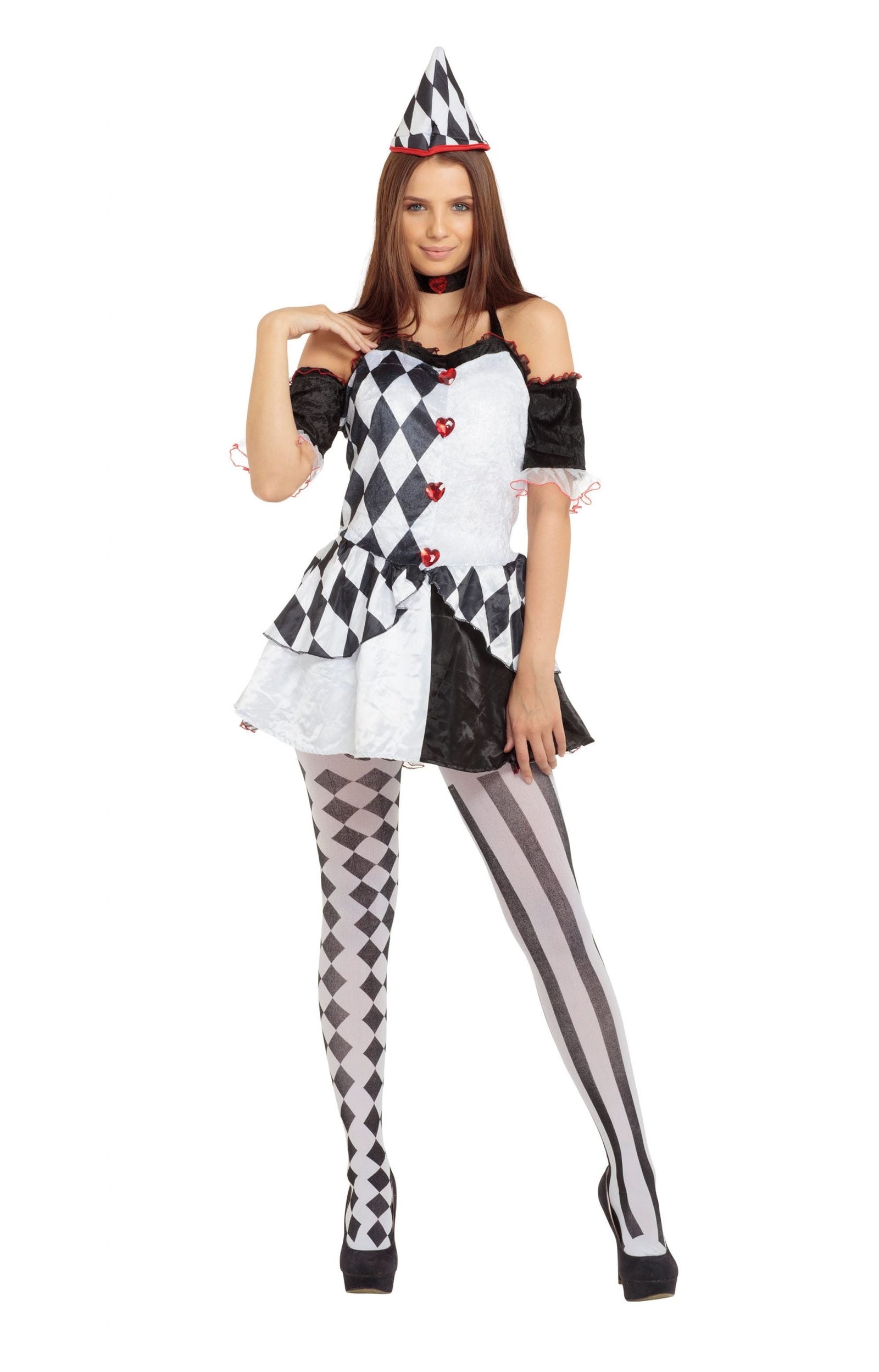 Womens Harlequin Female Adult Costume Halloween 1