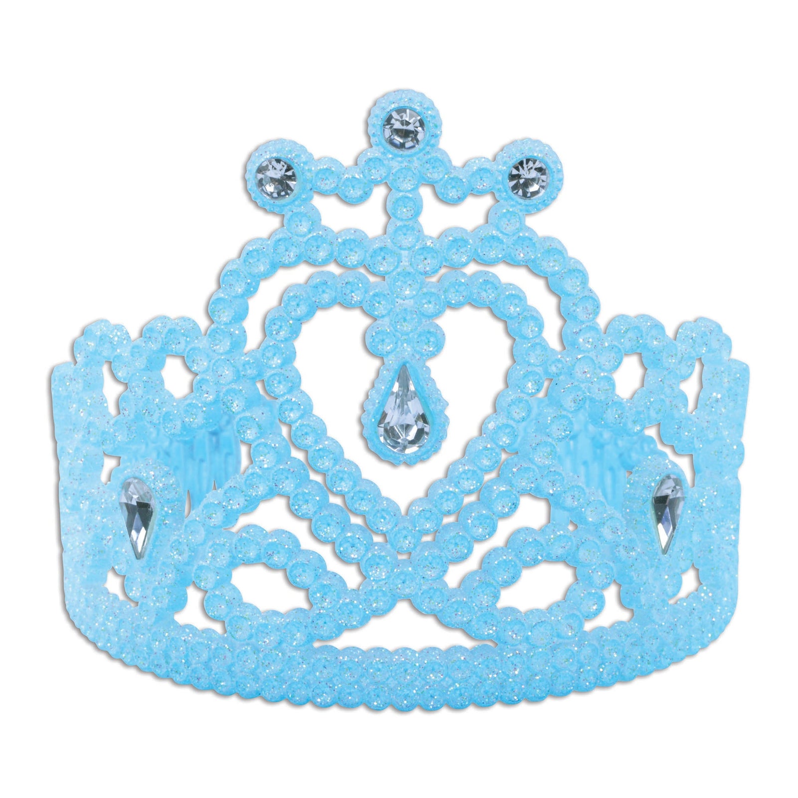 Womens Heart Tiara Blue With Gems Costume Accessories Female Halloween 1