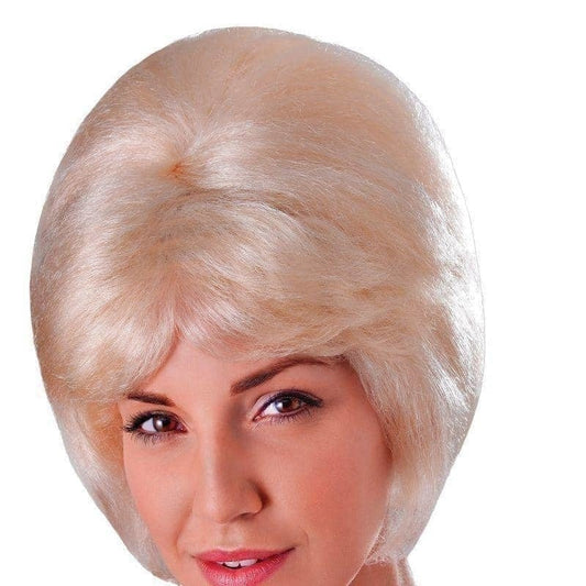 Womens High Beehive Wig Blonde Wigs Female Halloween Costume 1