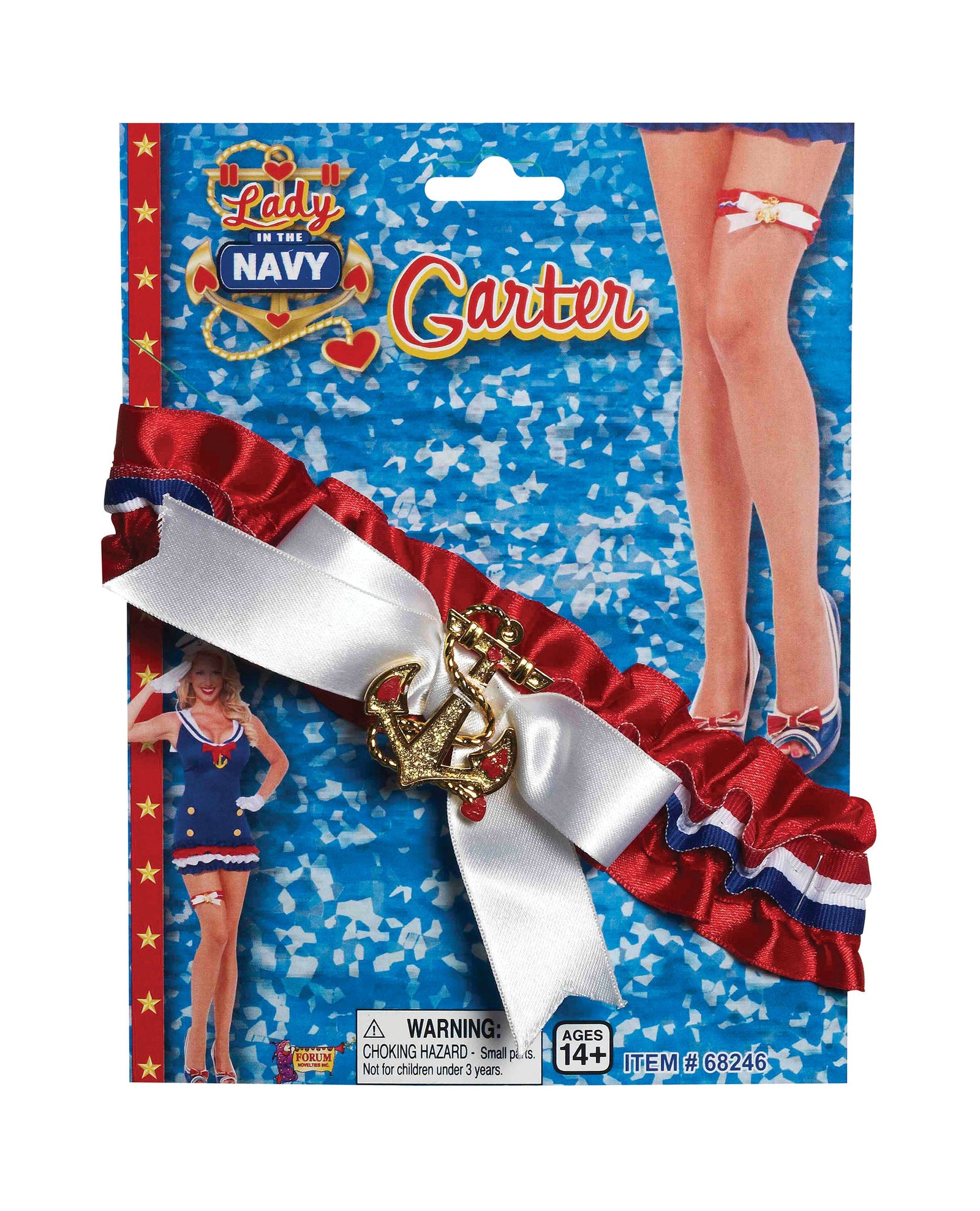 Womens Lady In Navy Garter Costume Accessories Female Halloween 1