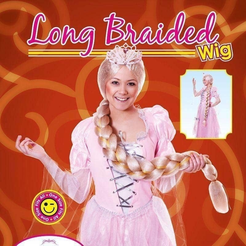 Womens Long Braided Wig Blonde Wigs Female Halloween Costume 2