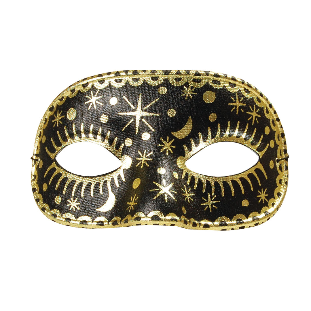 Womens Moon Star Domino Black Eye Masks Female Halloween Costume_1