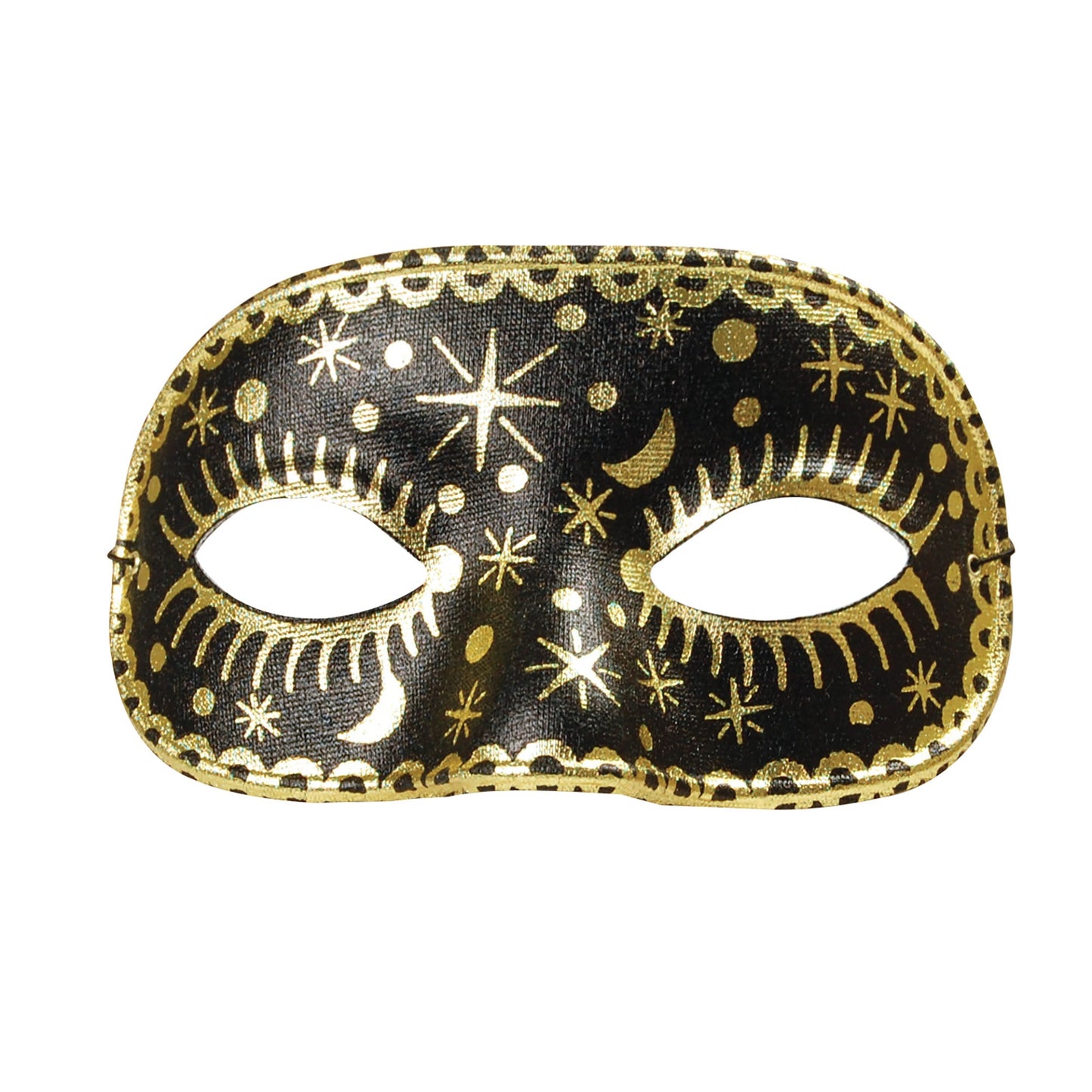Womens Moon Star Domino Black Eye Masks Female Halloween Costume 1