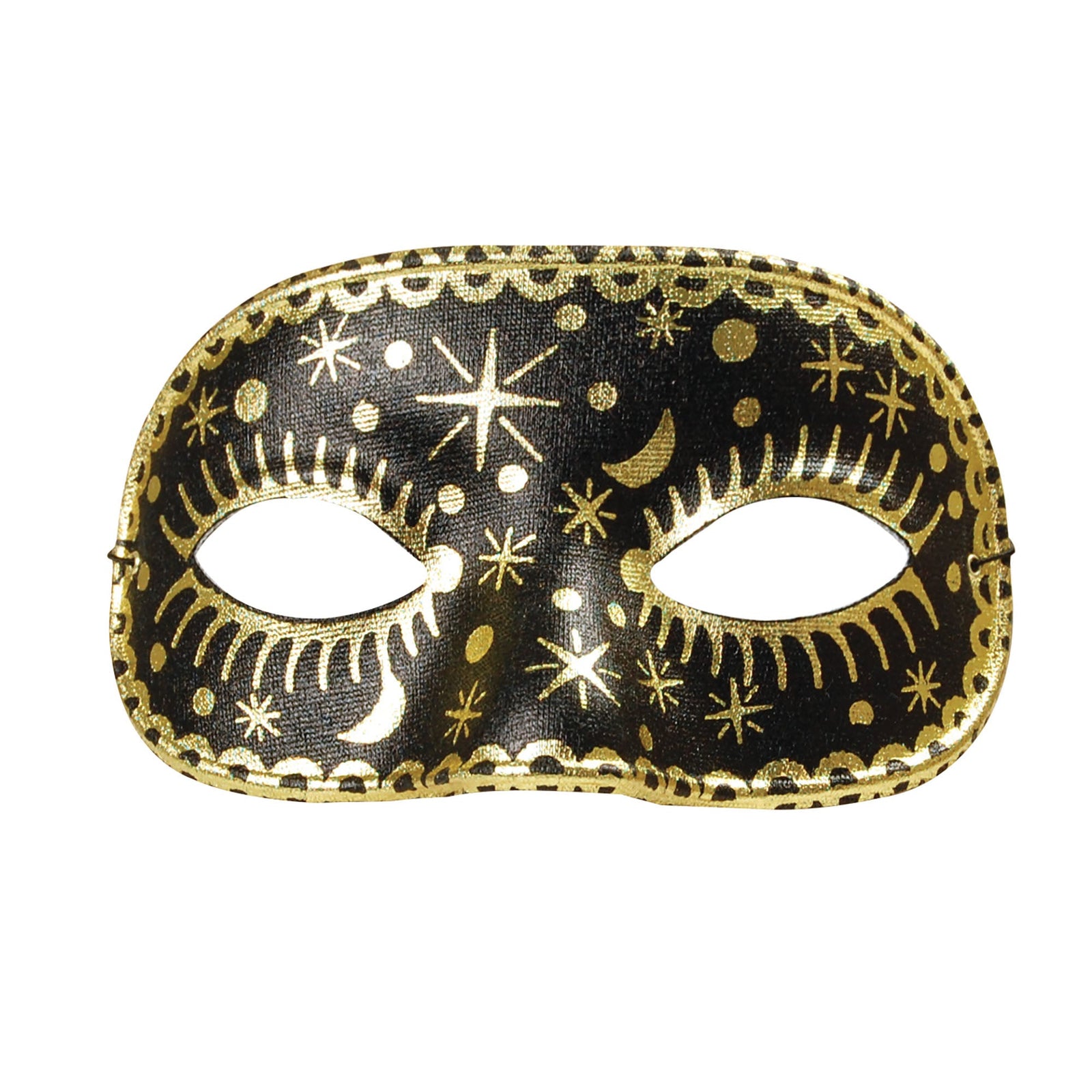 Womens Moon Star Domino Black Eye Masks Female Halloween Costume 1