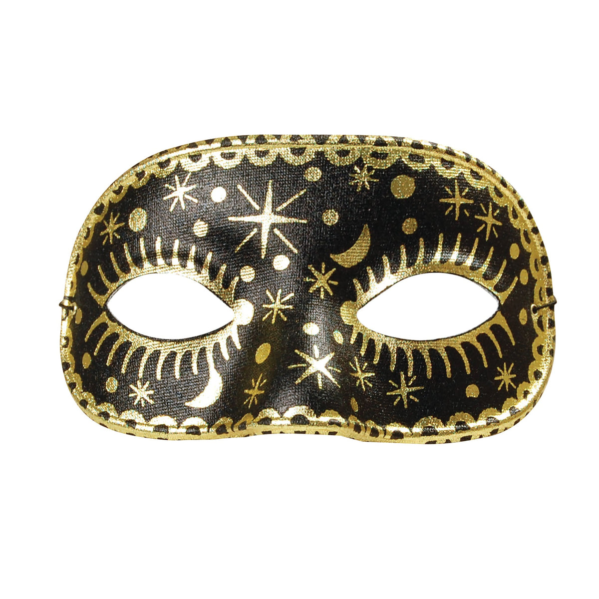 Womens Moon Star Domino Black Eye Masks Female Halloween Costume 1