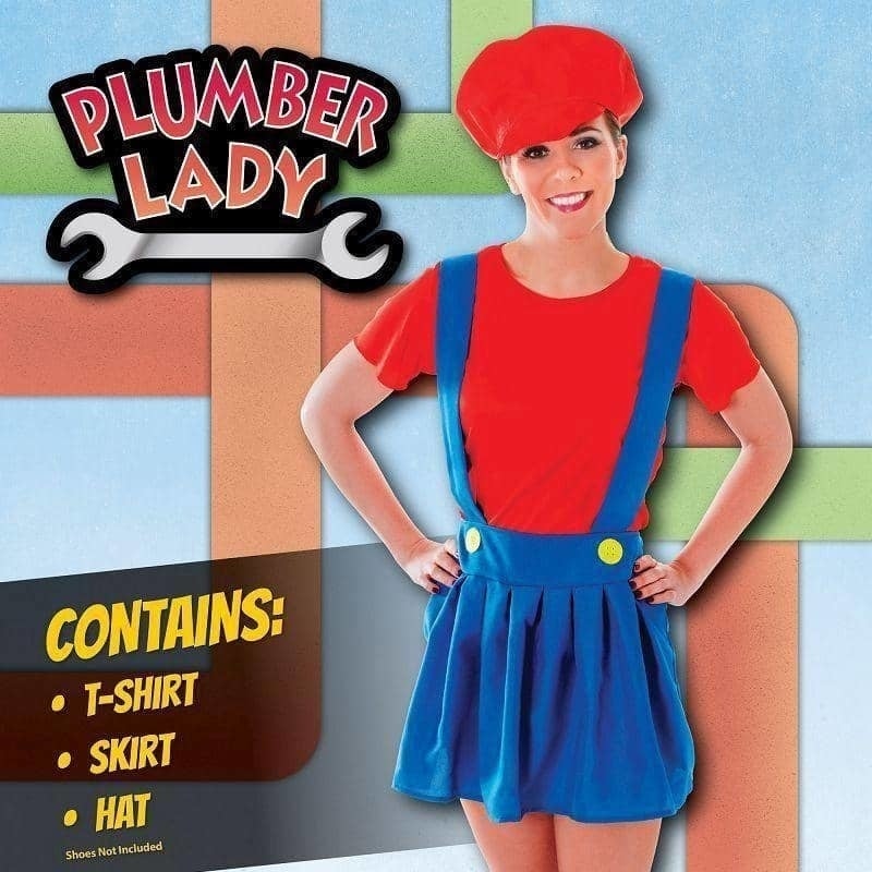Womens Plumber Lady Adult Costume Female Halloween 2