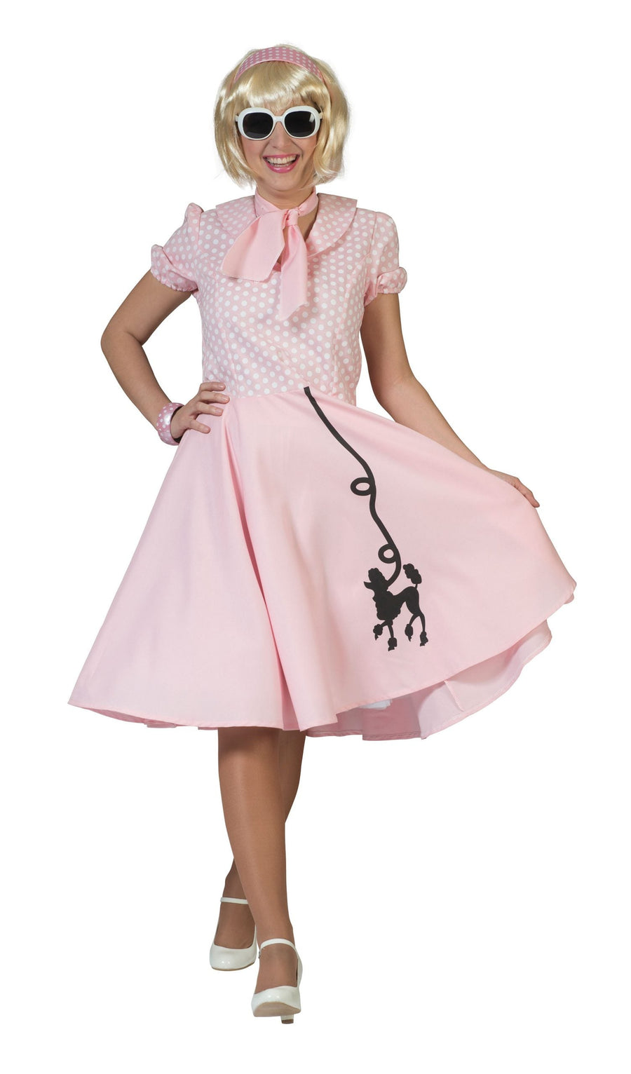 Womens Poodle Dress Pink 40 42 Adult Costume Female Halloween_1