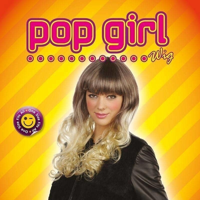 Womens Pop Girl Blonde Brown Wigs Female Halloween Costume 2