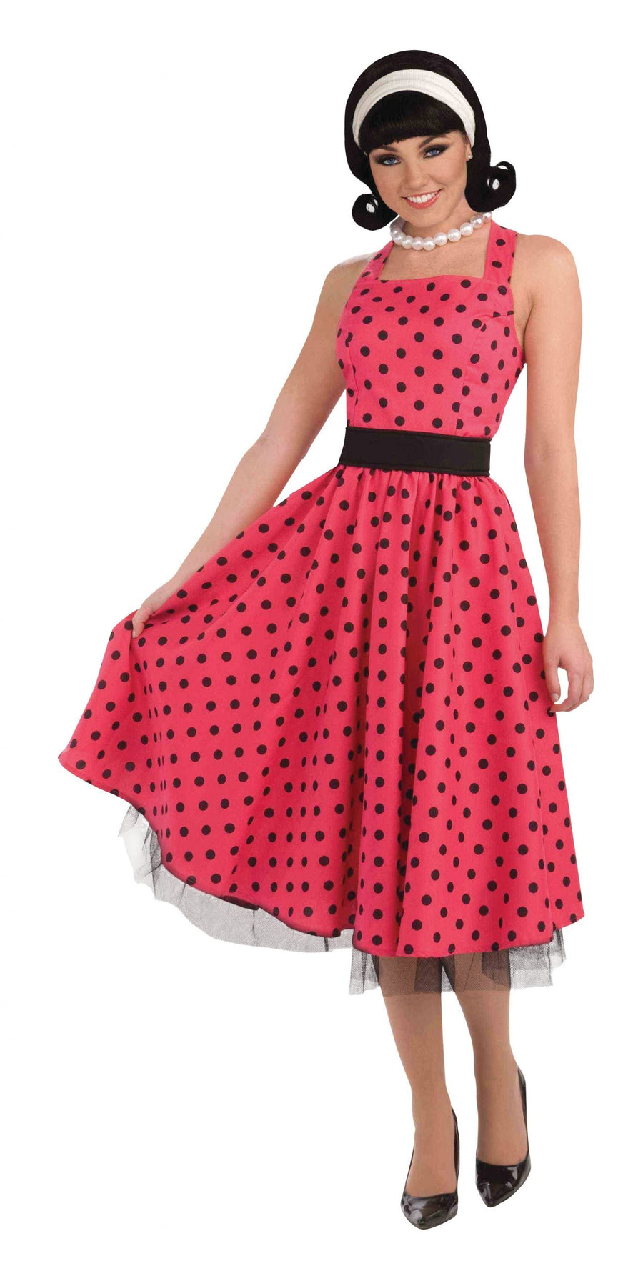 Womens Pretty In Polkadots Dress Adult Costume Female Halloween_1