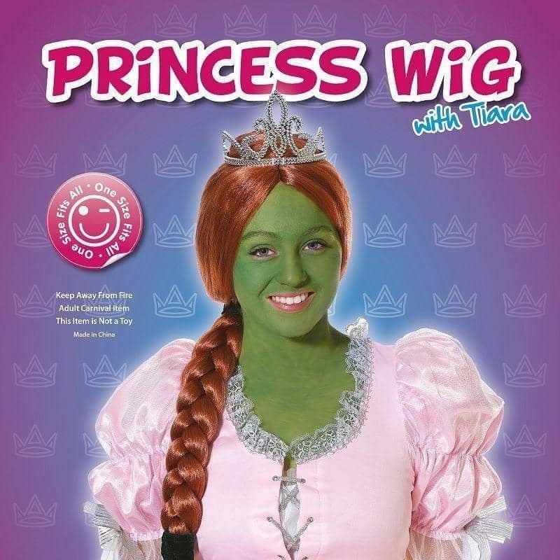 Size Chart Womens Princess Wig With Tiara Wigs Female Halloween Costume