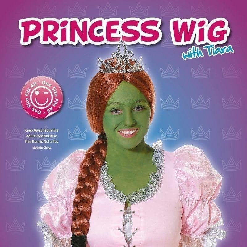 Womens Princess Wig With Tiara Wigs Female Halloween Costume 2