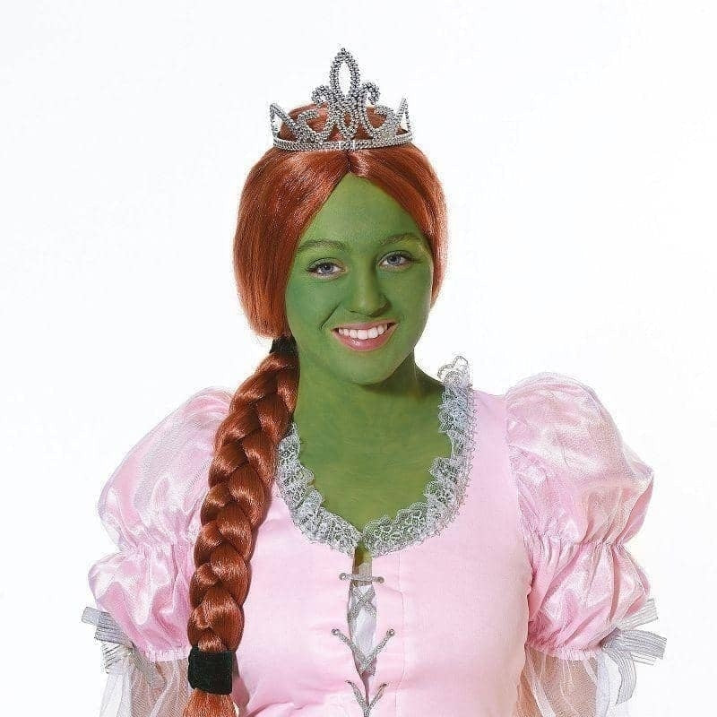 Womens Princess Wig With Tiara Wigs Female Halloween Costume 1