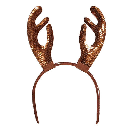 Womens Reindeer Horns Sequin Costume Accessories Female Halloween 1