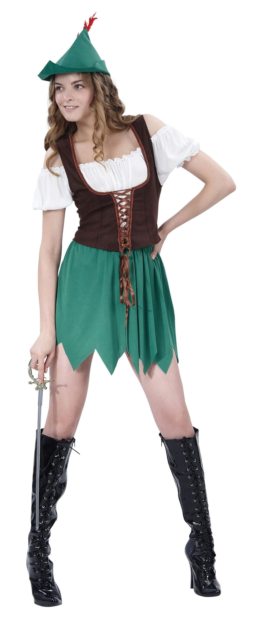 Womens Robin Hood Lady Budget Adult Costume Female Halloween_1