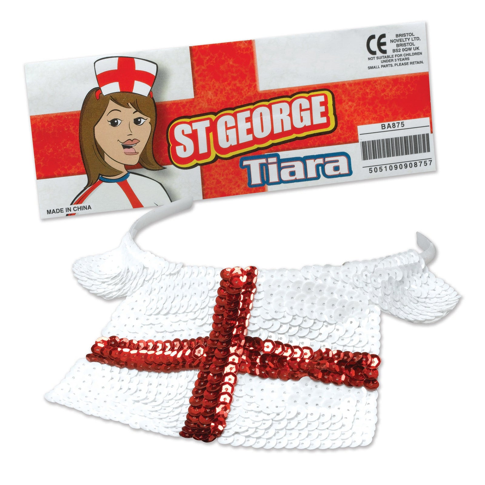 Womens St George Sequin Tiara Costume Accessories Female Halloween 1
