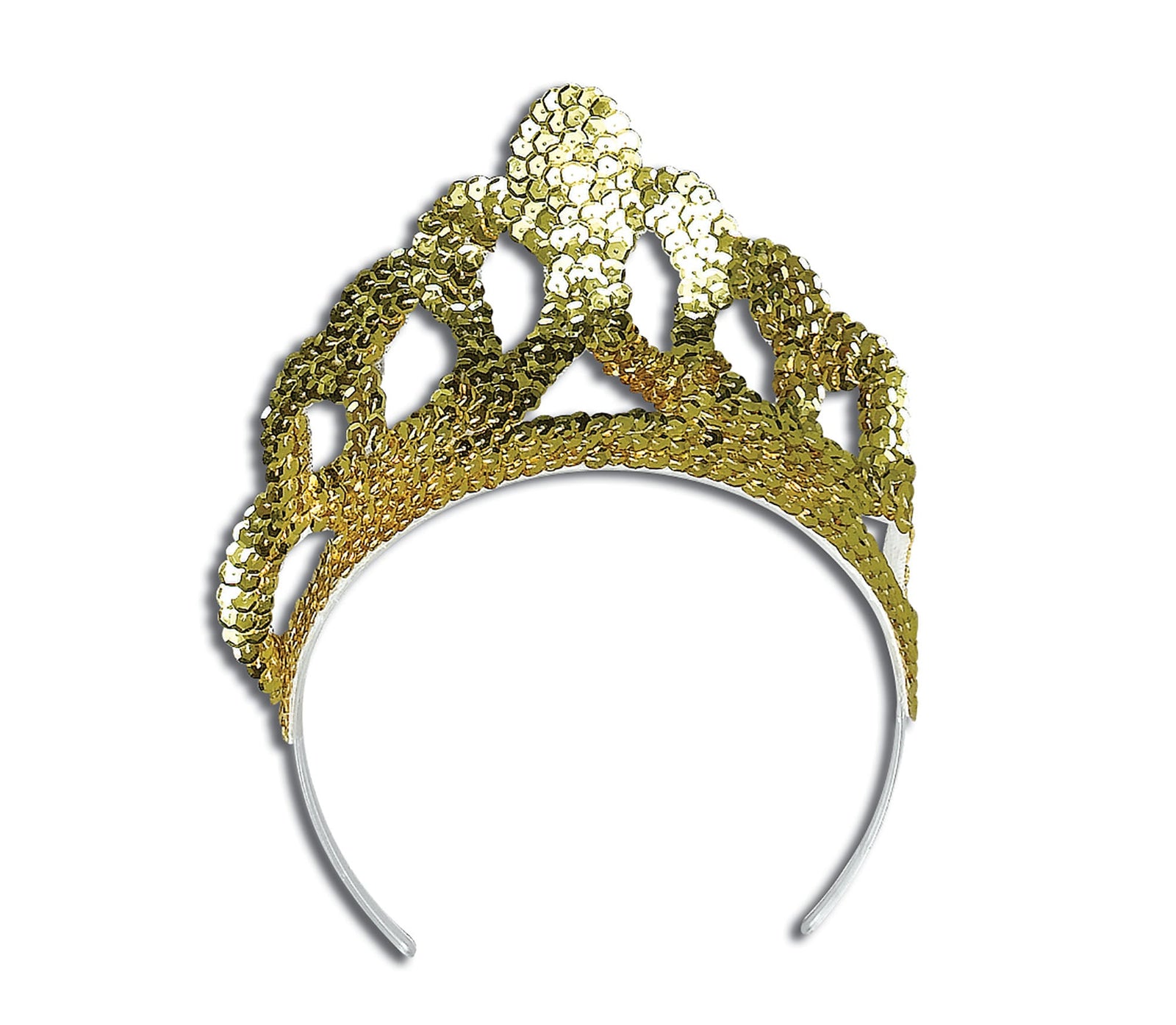 Womens Tiara Sequin Gold Large Costume Accessories Female Halloween 1