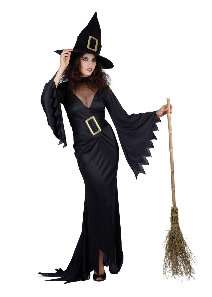 Womens Witch Costume Black Adult Female Halloween_1 AC874