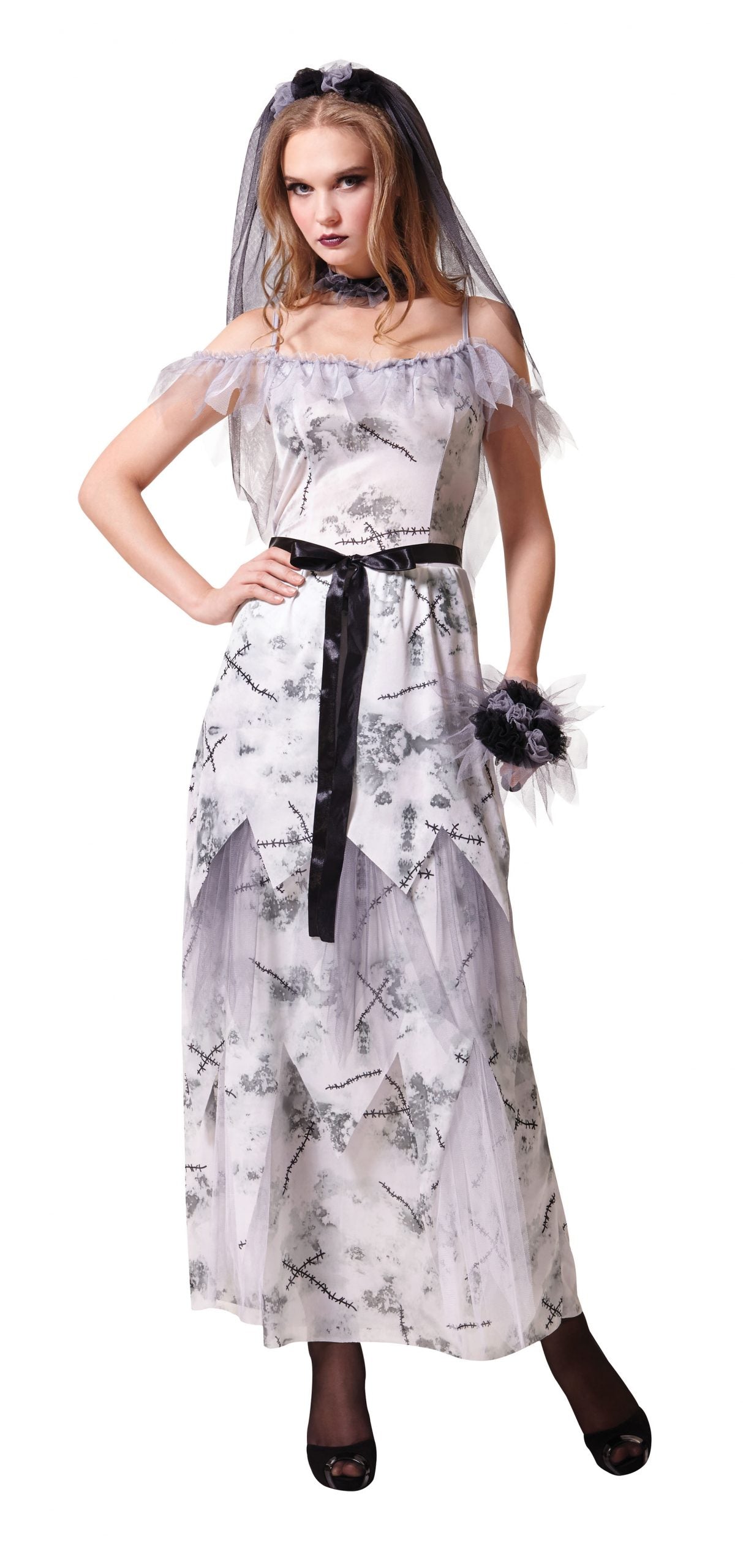 Womens Zombie Corpse Bride Adult Costume Female Halloween 1