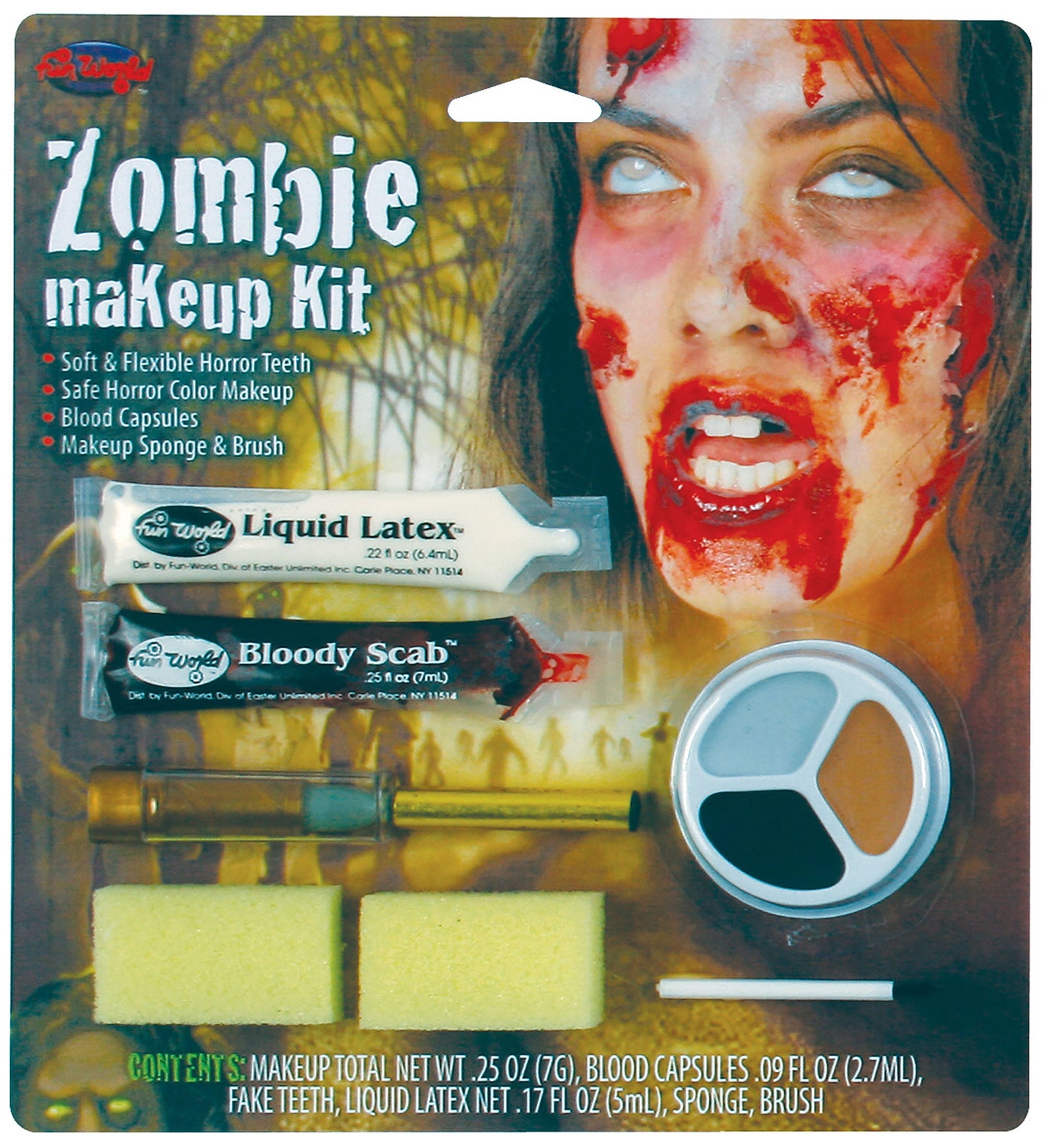 Womens Zombie Make Up Kit Female Halloween Costume 1