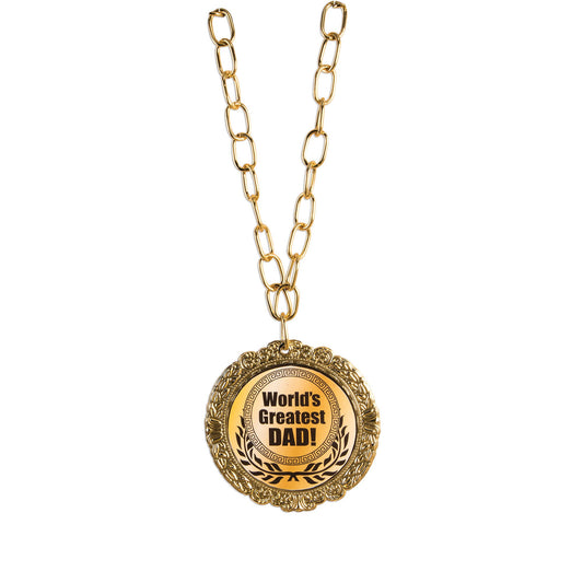 Worlds Greatest Dad Medal Award Fathers Day 1
