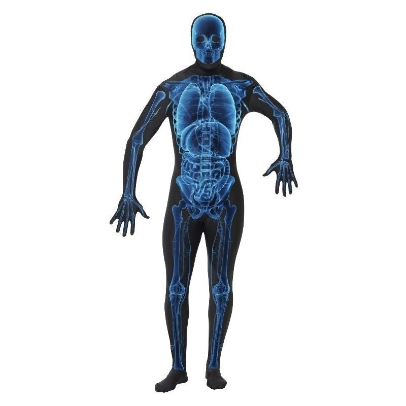 X Ray Costume Second Skin Suit Adult Black Blue_2