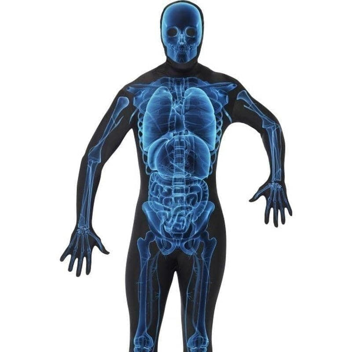 X Ray Costume Second Skin Suit Adult Black Blue_1