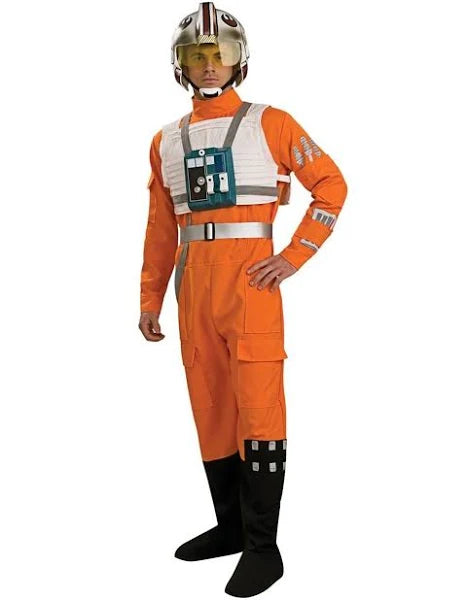 X-Wing Pilot Costume Adult Jumpsuit Star Wars New Hope 2