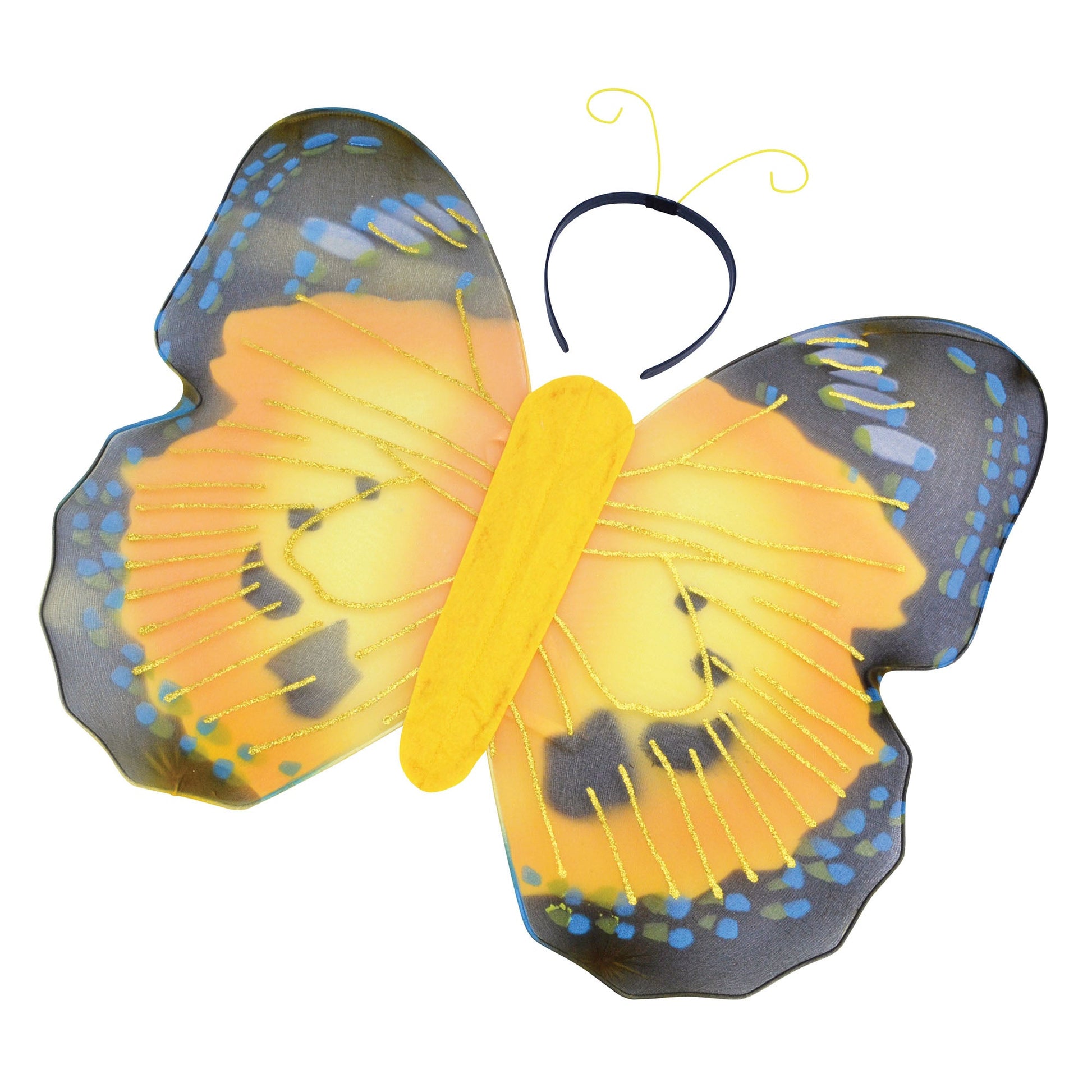 Yellow Butterfly Kit & Antennae Instant Costume Set 1