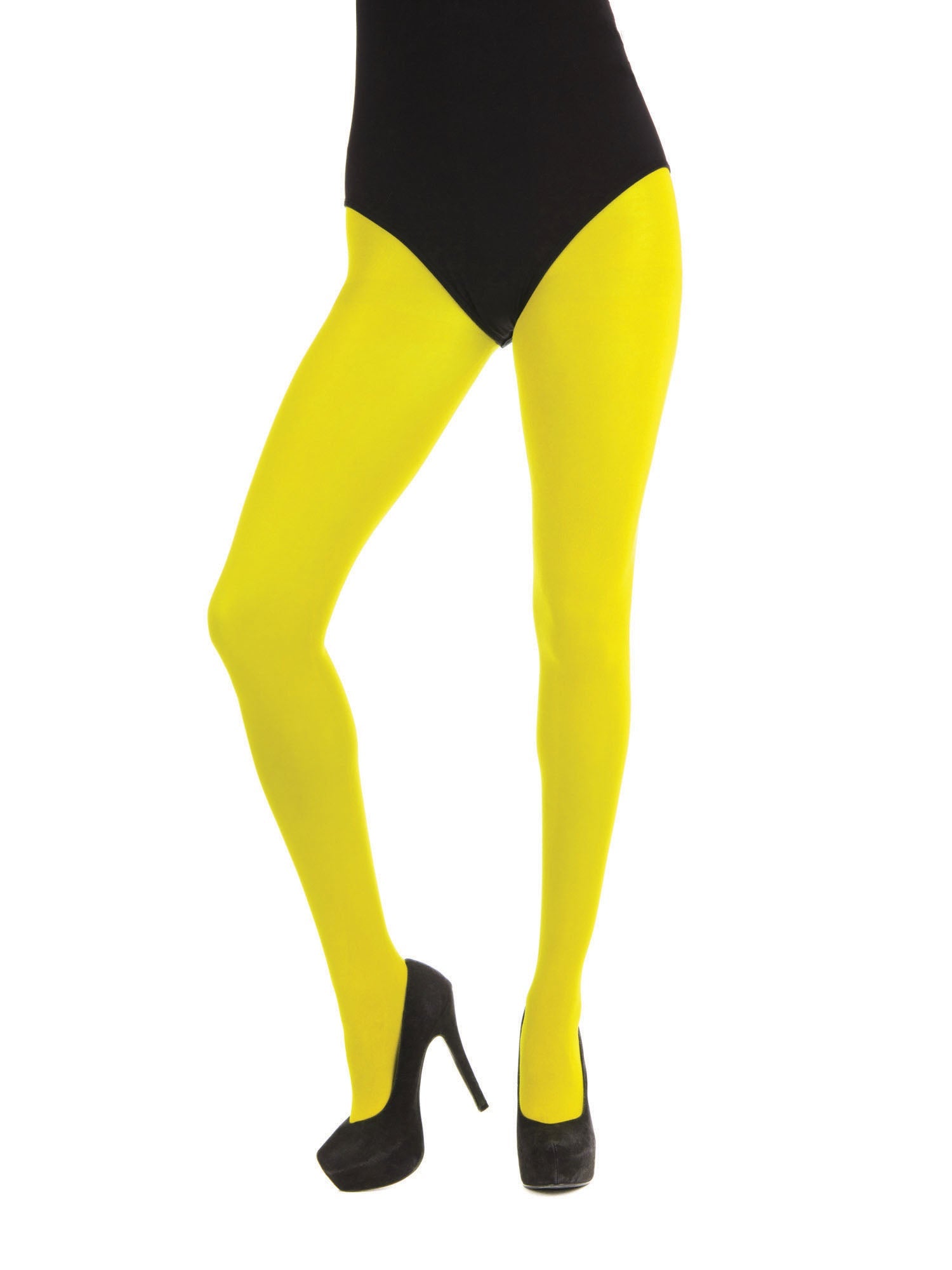 Yellow Tights Ladies Costume Accessory 2