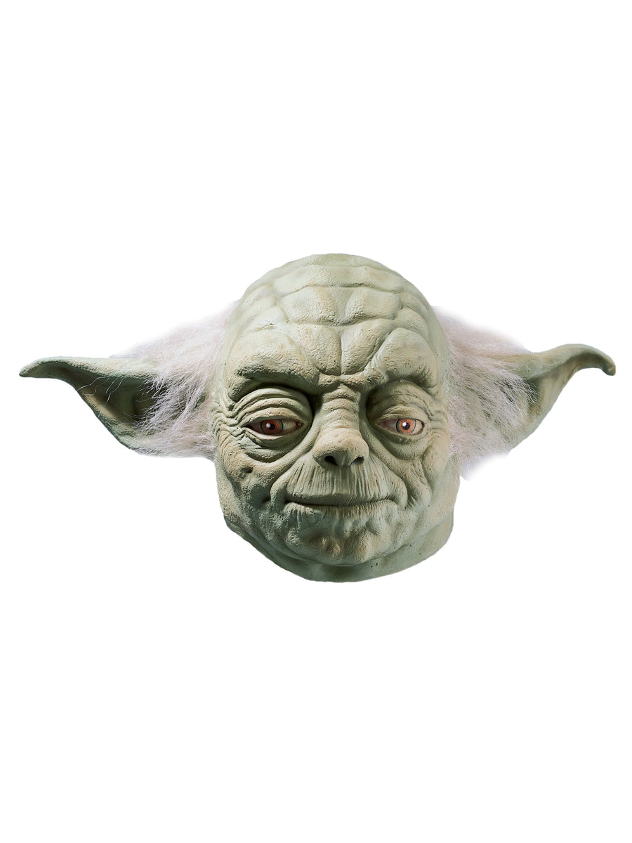 Yoda Adults Green Mask Latex with White Hair_1