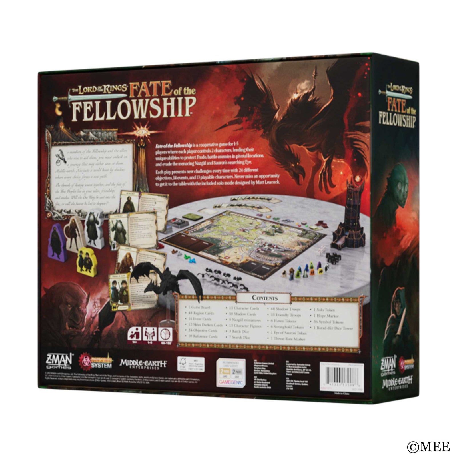 The Lord of The Rings Fate of The Fellowship Board Game by Z Man 2