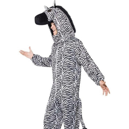 Zebra Costume Adult Black and White Jumpsuit 3