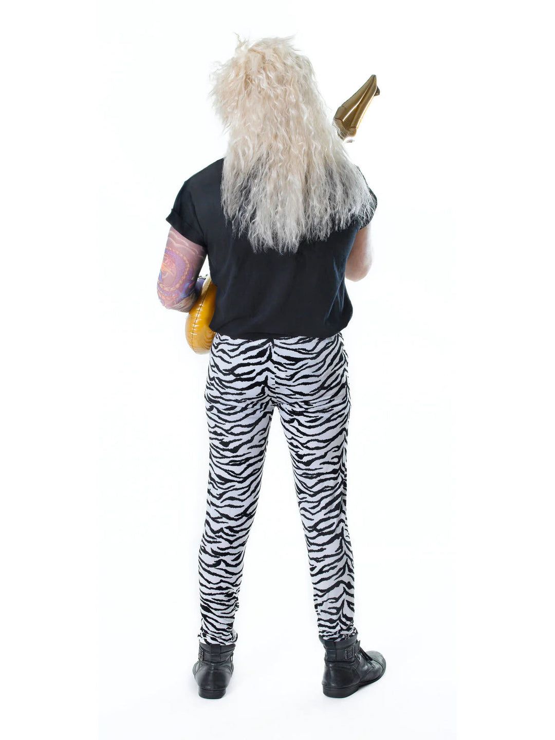 Zebra Print Trousers Adult Rocker Costume_2