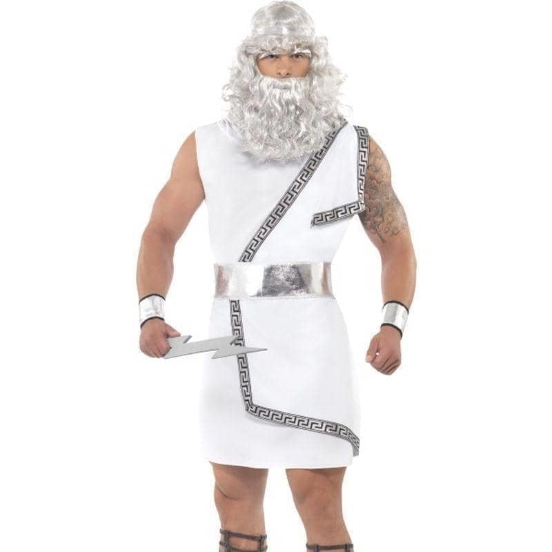 Zeus Costume Adult White Tunic 1