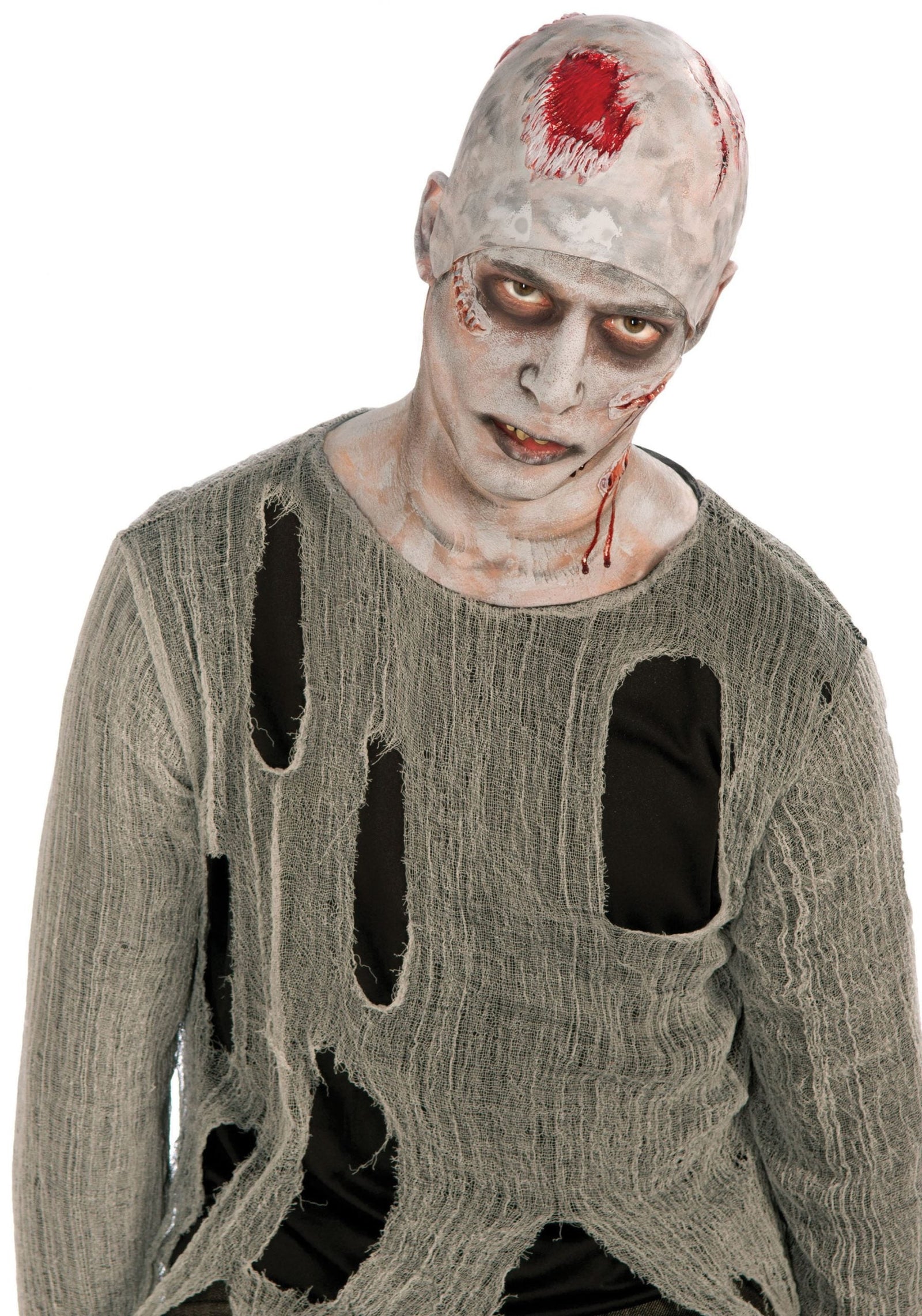 Zombie Bald Cap Halloween Walking Dead Scalp 1