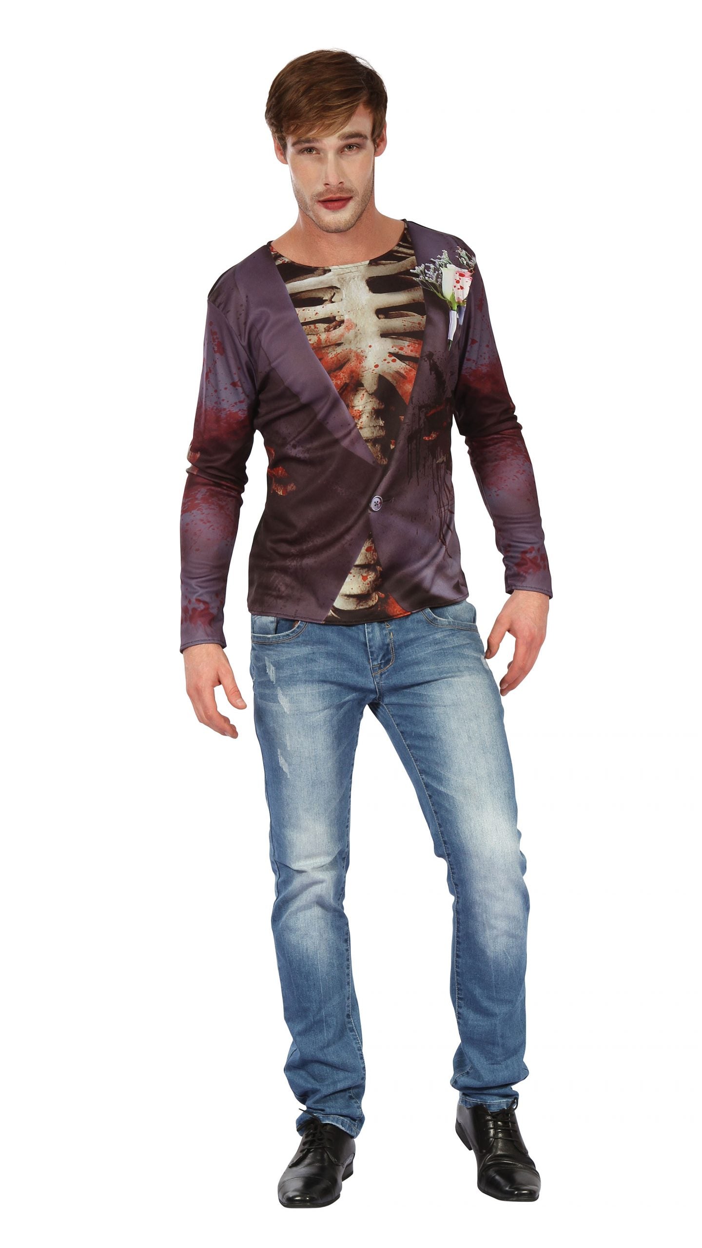 Zombie Bridegroom 3d Print- Shirt Adult Costume Male Chest Size 44" 1