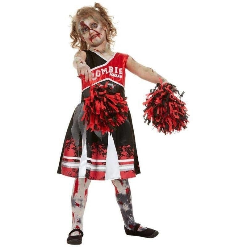 Zombie Cheerleader Costume Child Red 1