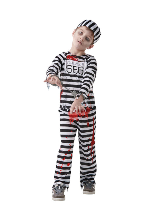 Zombie Convict Costume Boys Prisoner 2
