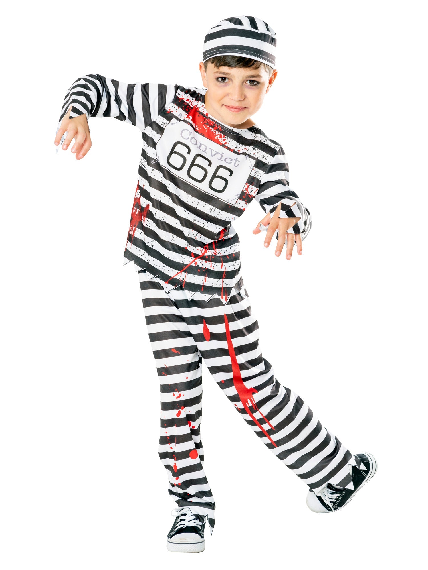 Zombie Convict Costume Boys Prisoner 1