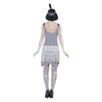 Zombie Flapper Dress Costume Grey Adult 2