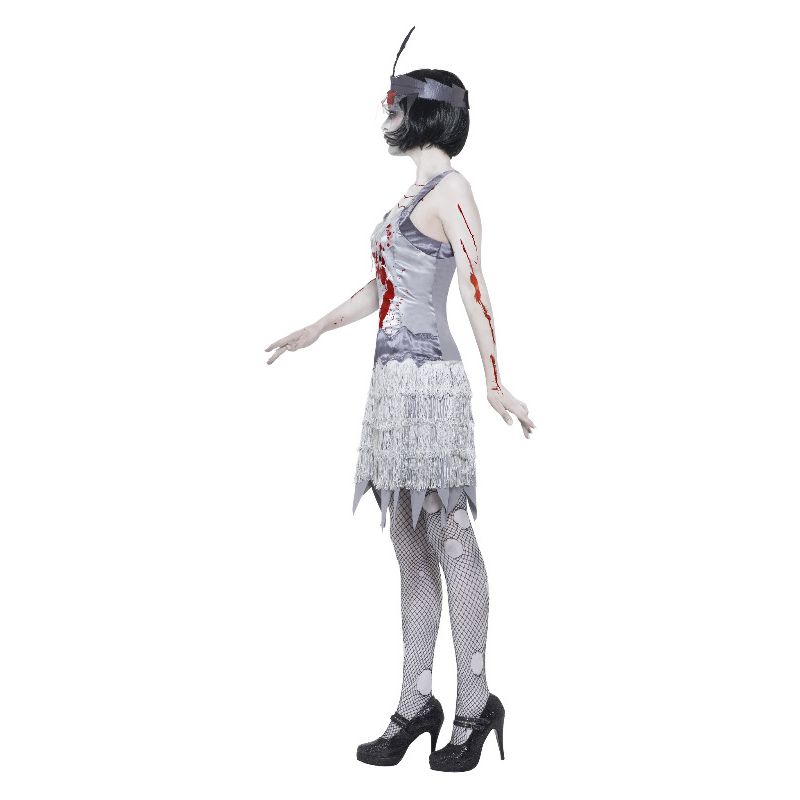 Zombie Flapper Dress Costume Grey Adult 3