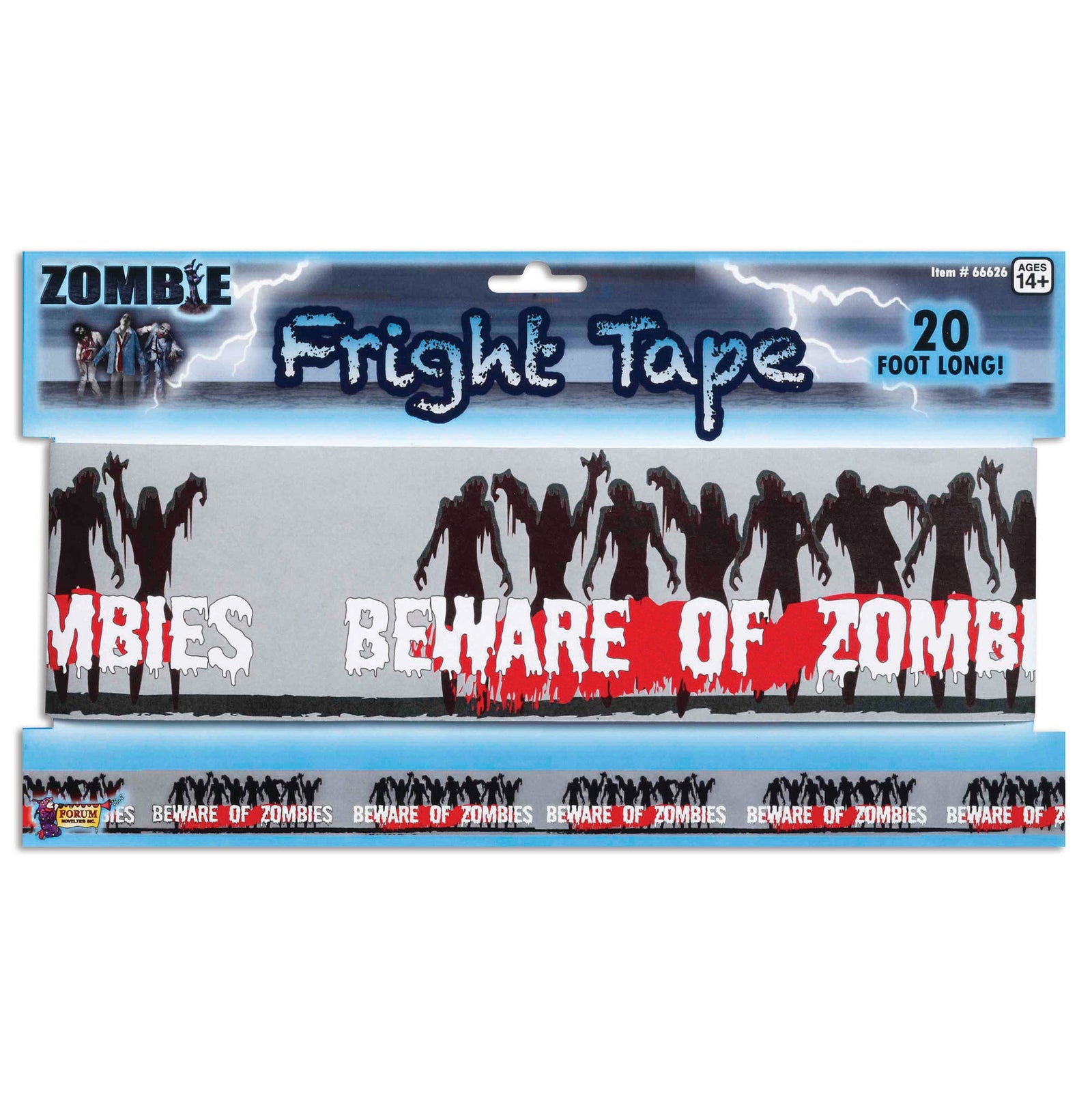 Zombie Fright Tape Halloween Items Unisex 1