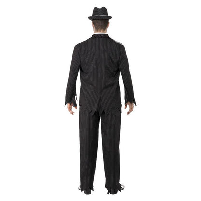 Zombie Gangster Costume Black Adult 2