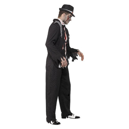 Zombie Gangster Costume Black Adult 3