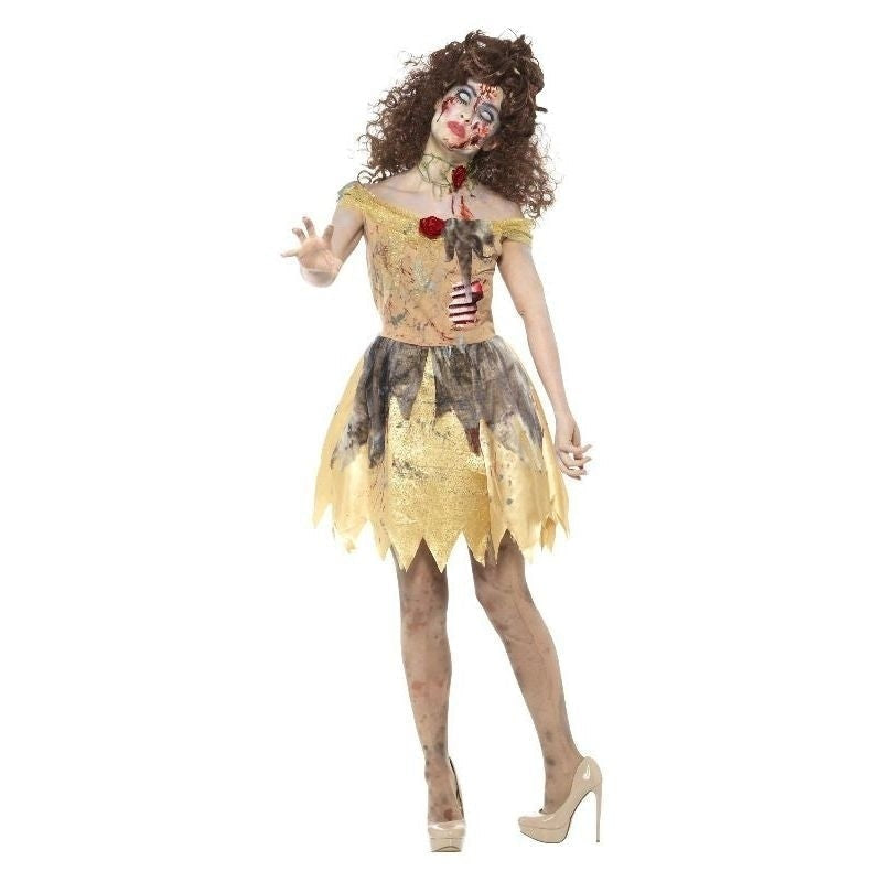 Zombie Golden Beauty Fairytale Costume Womens Yellow 2
