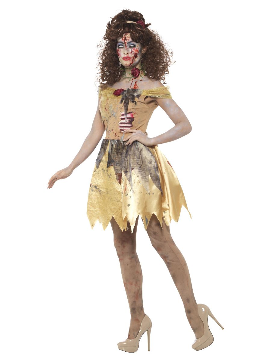Zombie Golden Beauty Fairytale Costume Womens Yellow 4