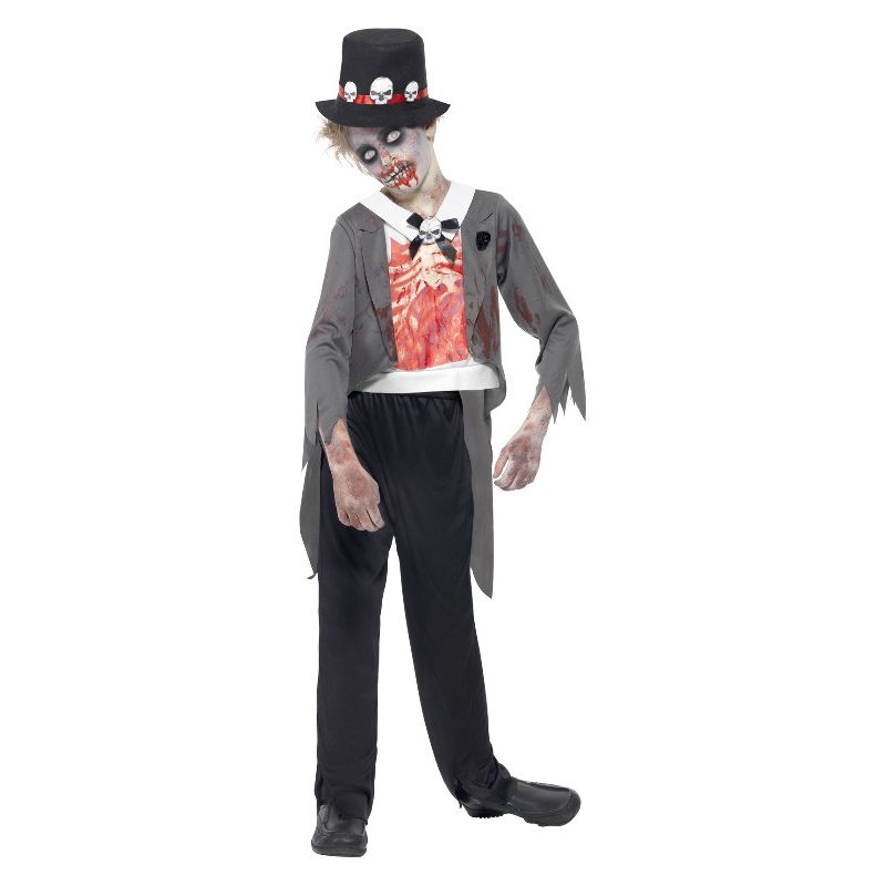 Zombie Groom Costume Black Child 1