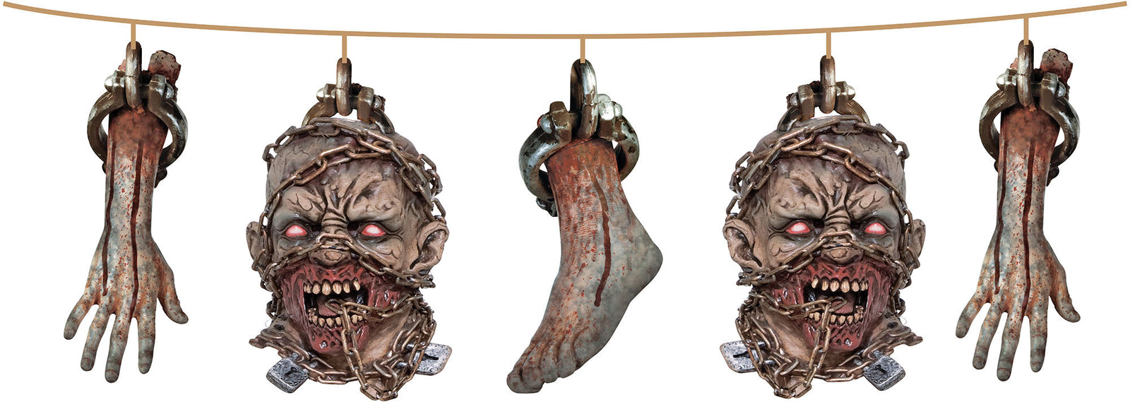 Zombie Head + Limbs Garland Halloween Items 1